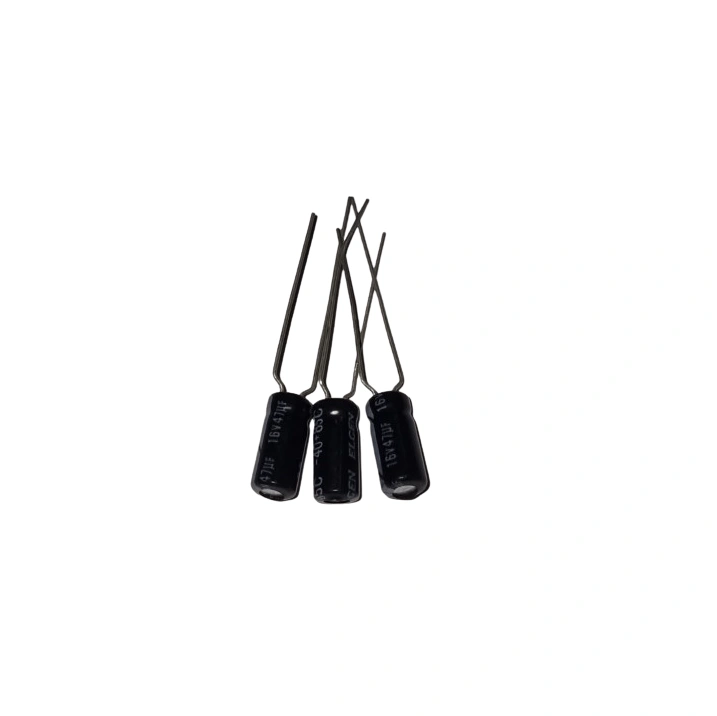 47uF-16V-Elektrolitik-Kondansator-5mm 47uF 16V Elektrolitik Kondansatör